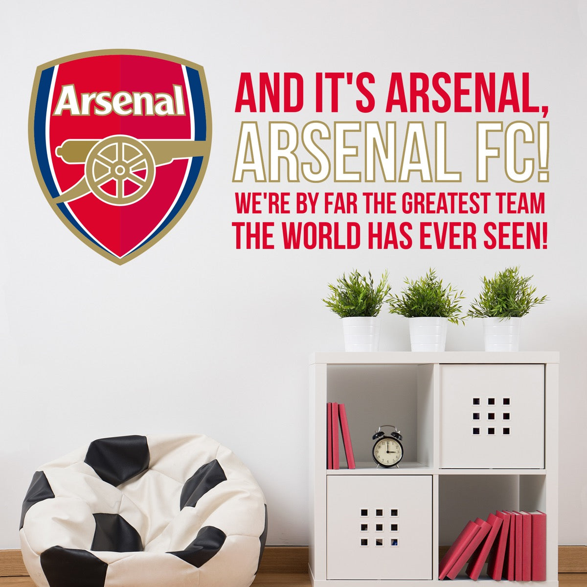 Arsenal Football Club Crest Greatest Team Song Gunners Decal Set