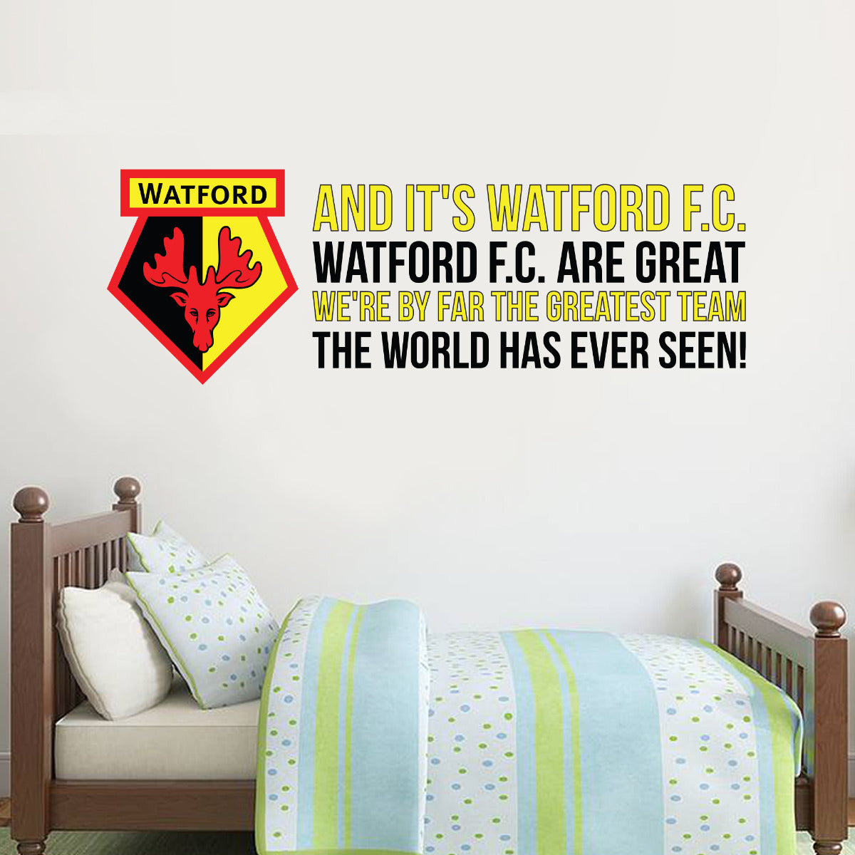 Watford FC Greatest Team Song Wall Sticker