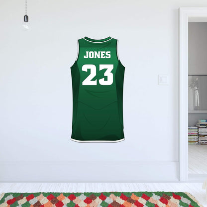 Personalised Basketball Jersey Name Wall Sticker Bedroom Art Decal Mural Kids