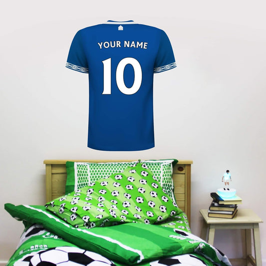 Everton Football Club - Personalised Football Shirt Wall Sticker