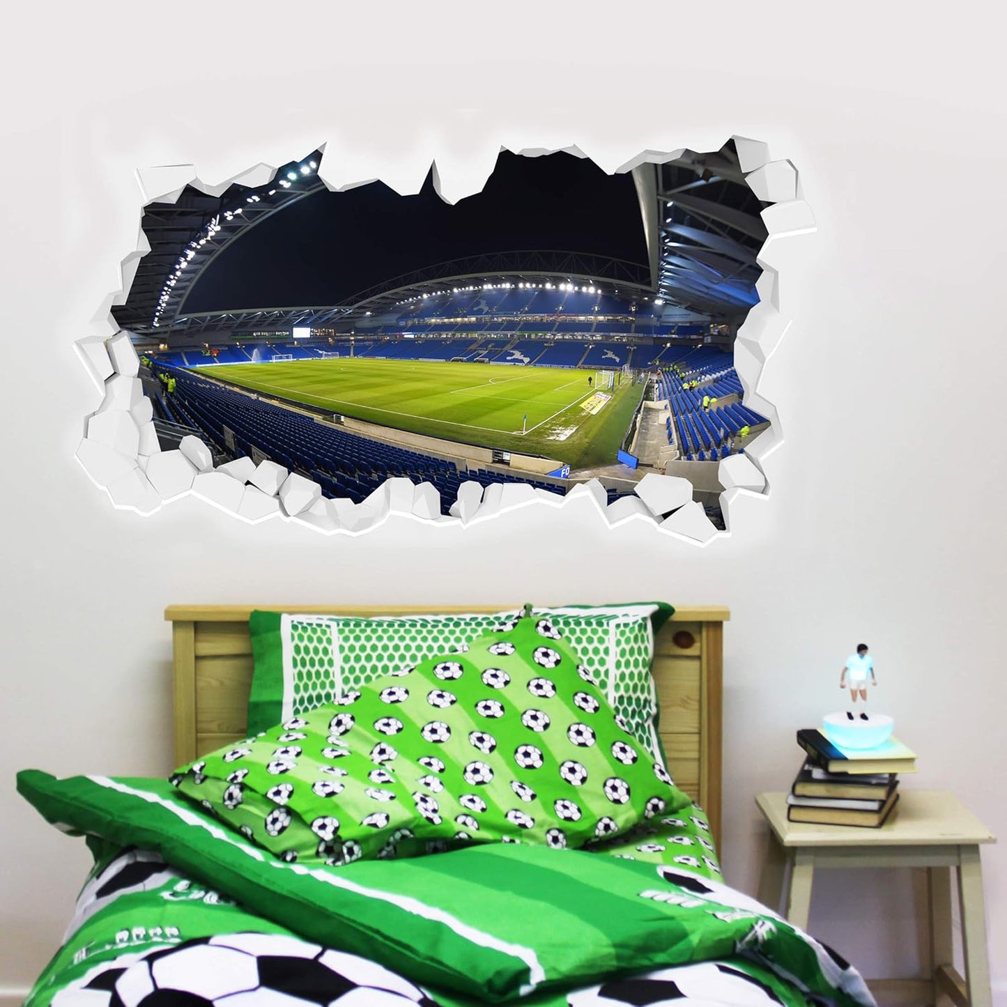 Brighton and Hove Albion FC Amex Stadium Night Time Smashed Wall Sticker