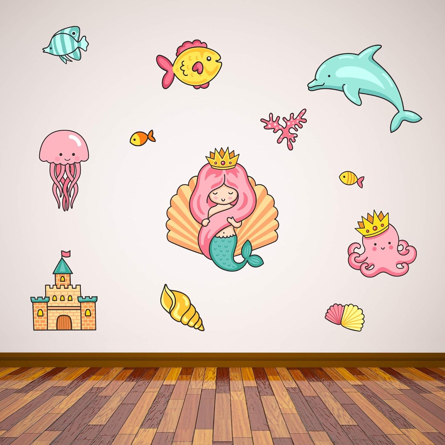 Mermaid Set of Wall Stickers Art Home Decal Mural