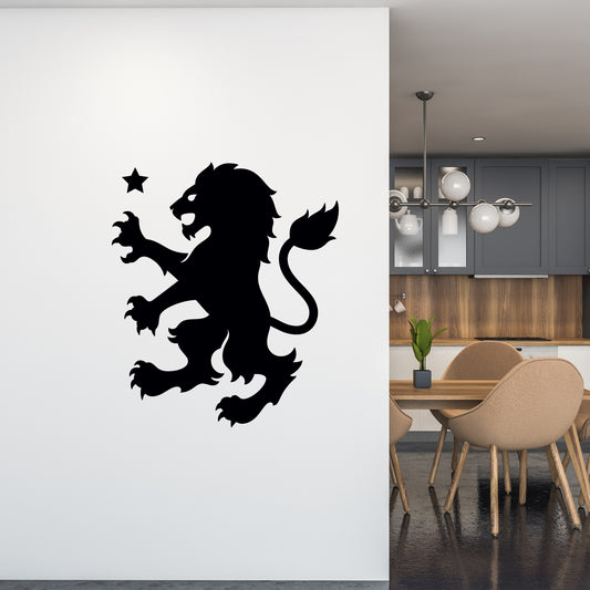 Aston Villa Football Club Lion and Star Wall Sticker