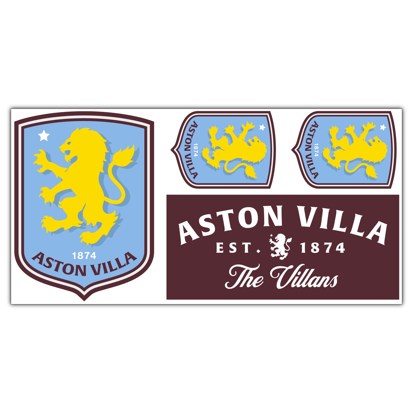 Aston Villa Football Club - Decal Sticker Set