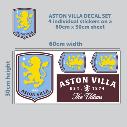 Aston Villa Football Club - Decal Sticker Set