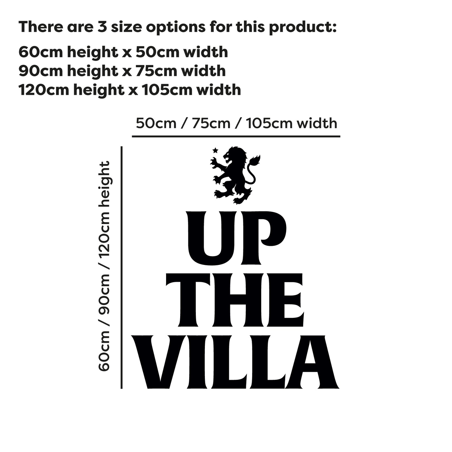 Aston Villa Football Club Up The Villa Wall Sticker