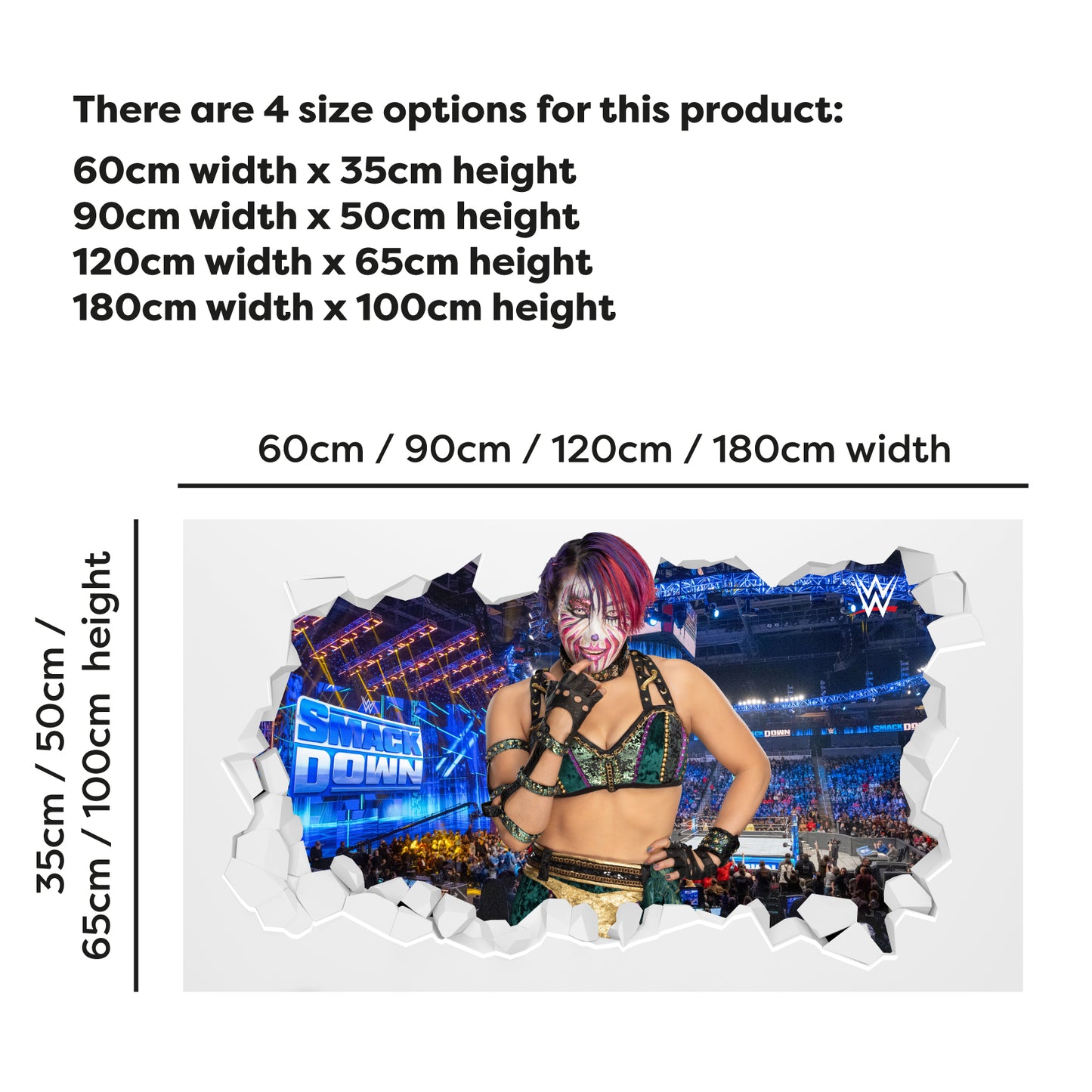 WWE Wall Sticker - Asuka Broken Wall