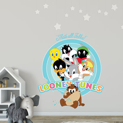 Looney Tunes Wall Sticker - Baby Group That's All Folks Circle Wall Decal Art