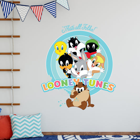 Looney Tunes Wall Sticker - Baby Group That's All Folks Circle Wall Decal Art