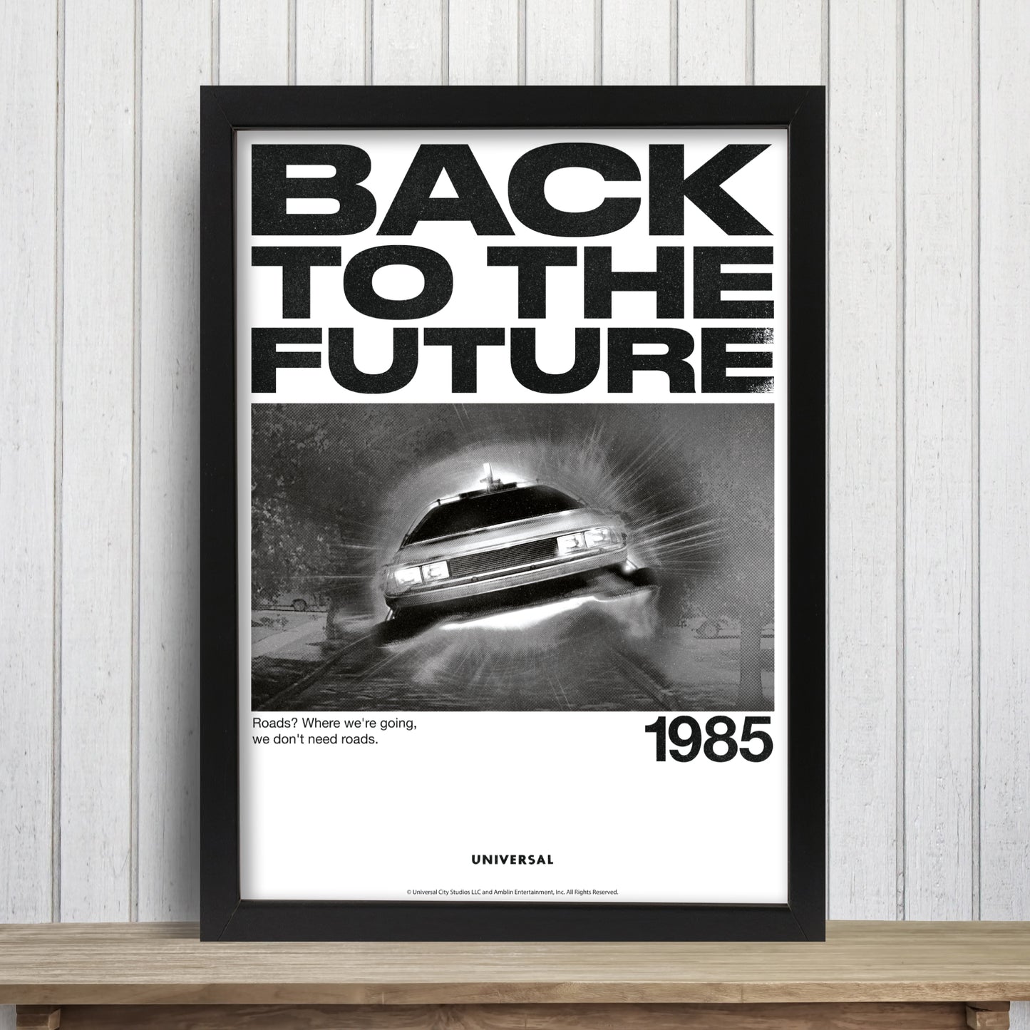 Back to the Future Print - Black and White Poster Art