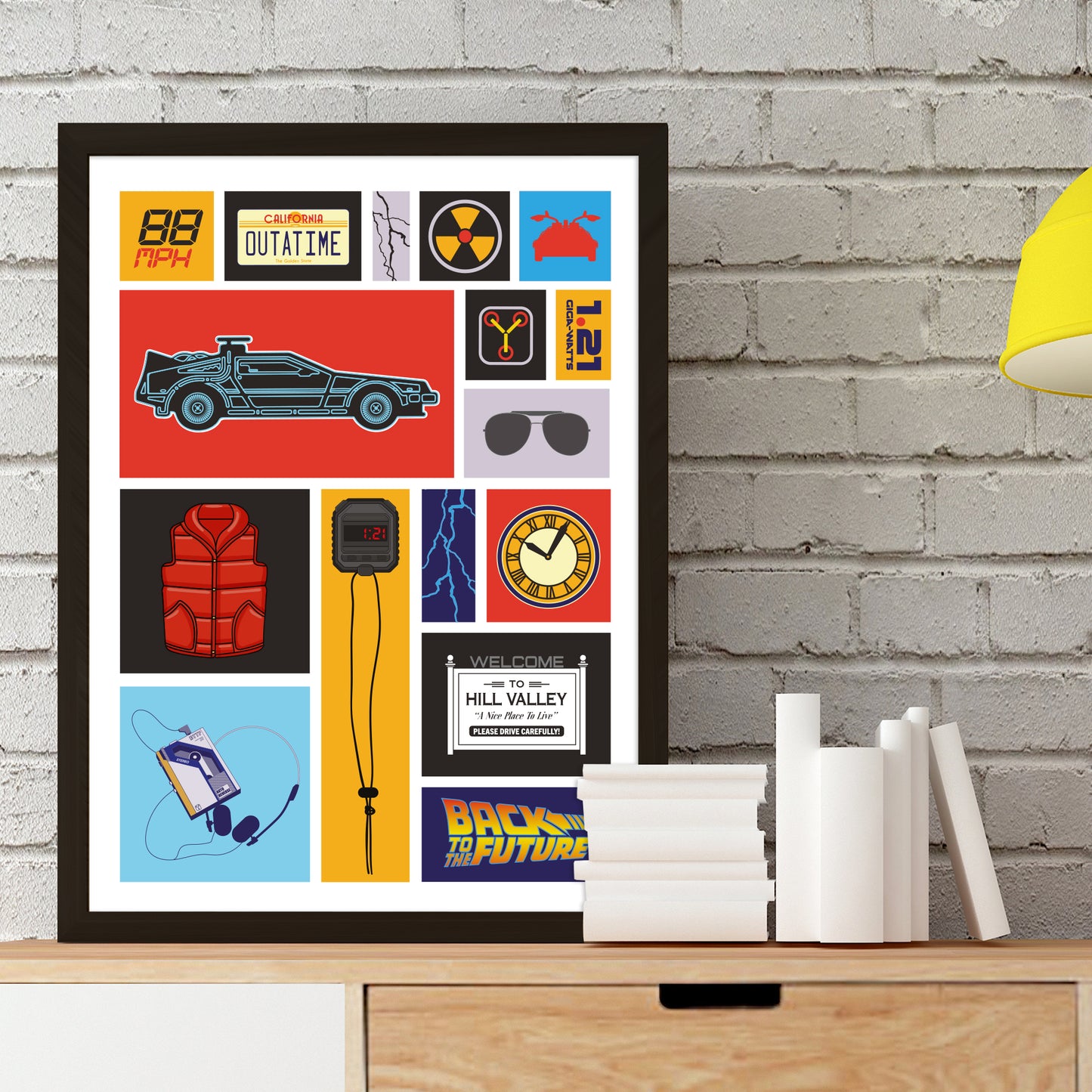 Back to the Future Print - Square Icons Collage Poster Art