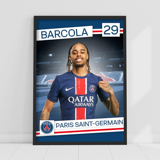 Paris Saint-Germain F.C. Print - Barcola 24-25 PSG Player