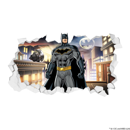 Batman™ Wall Sticker - Batman on Rooftop Broken Wall Decal DC Superhero Art