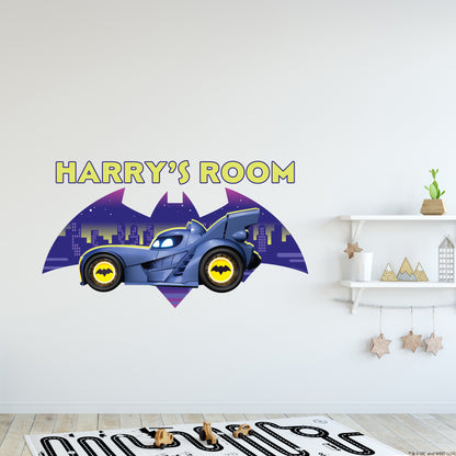 Batwheels™ Wall Sticker - Bam Personalised Name Decal DC Superhero Art