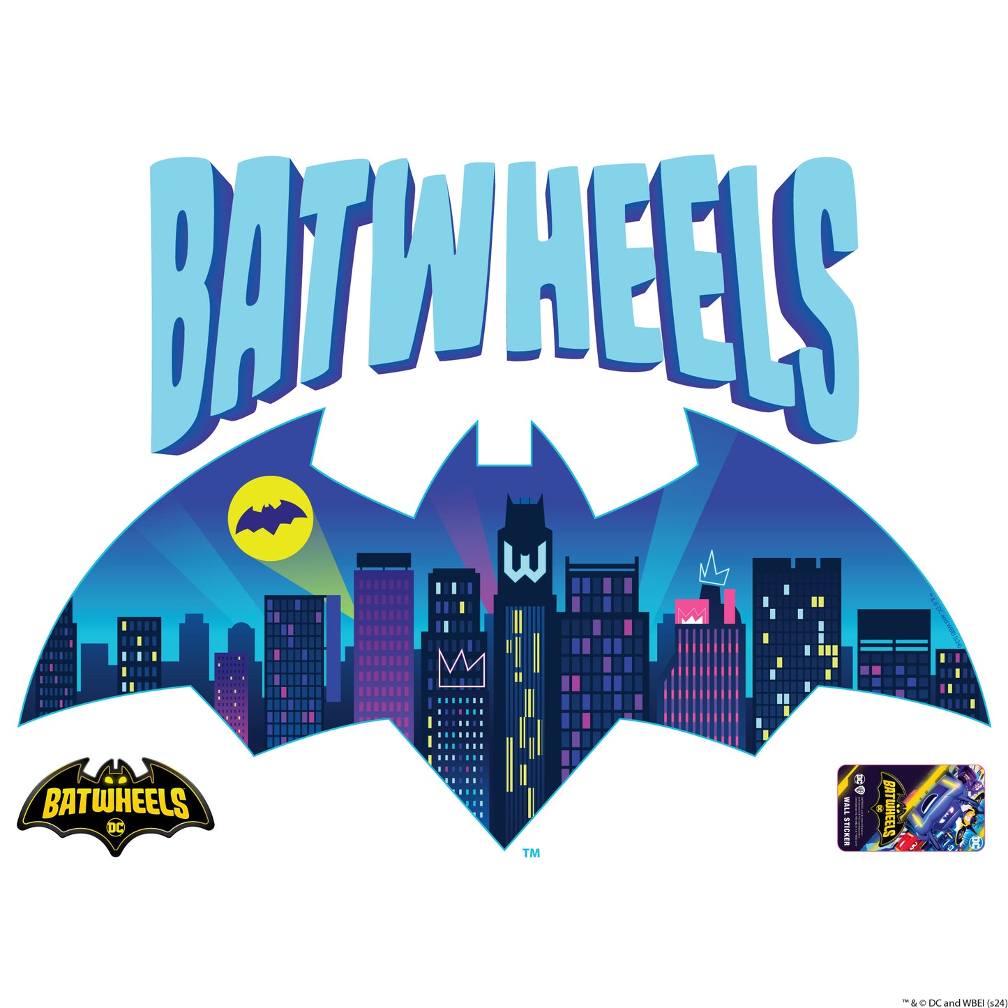 Batwheels™ Wall Sticker - City Bat Logo Decal DC Superhero Art