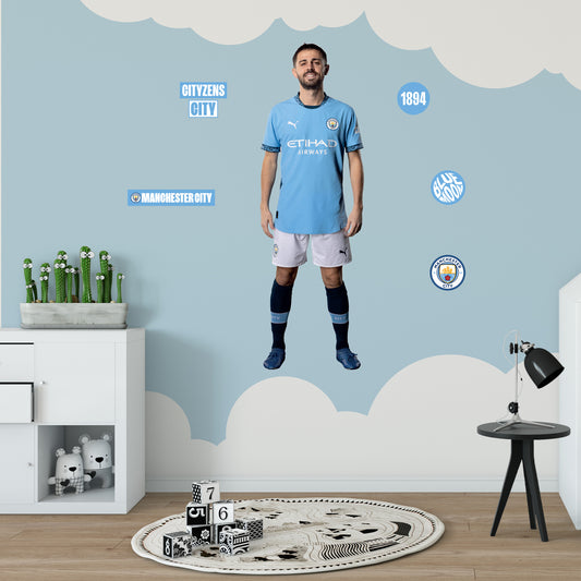 Manchester City FC - Silva 24/25 Player Wall Sticker + Decal Set