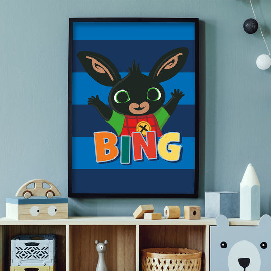 Bing Print - Bing Blue Stripes Poster Wall Art