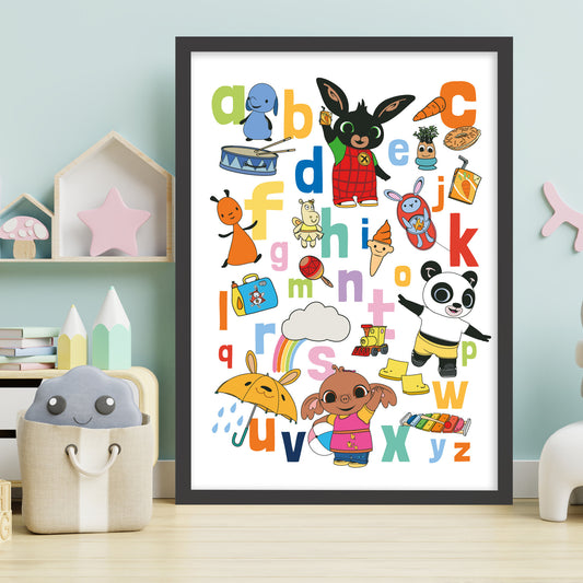 Bing Print - Bing and Friends Alphabet Wall Art