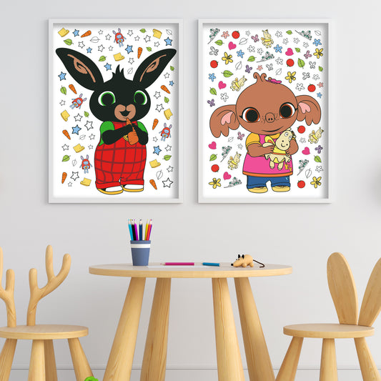 Bing Print - Bing and Sula Icons Set of 2 Posters Wall Art