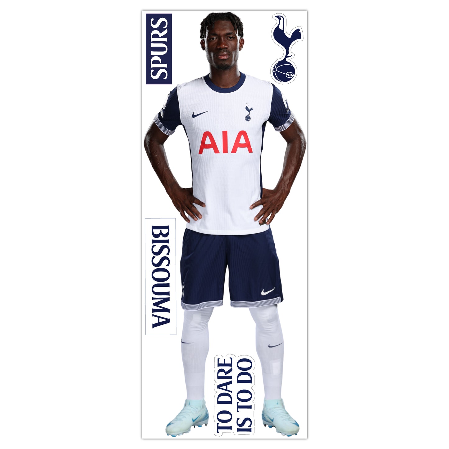 Tottenham Hotspur FC - Bissouma 24-25 Player Cutout Wall Sticker + Spurs Decals