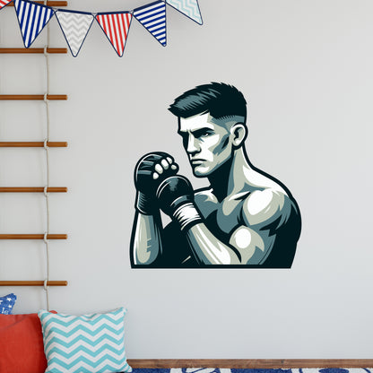 Boxing Wall Sticker - Boxer Portrait Decal Wall Art