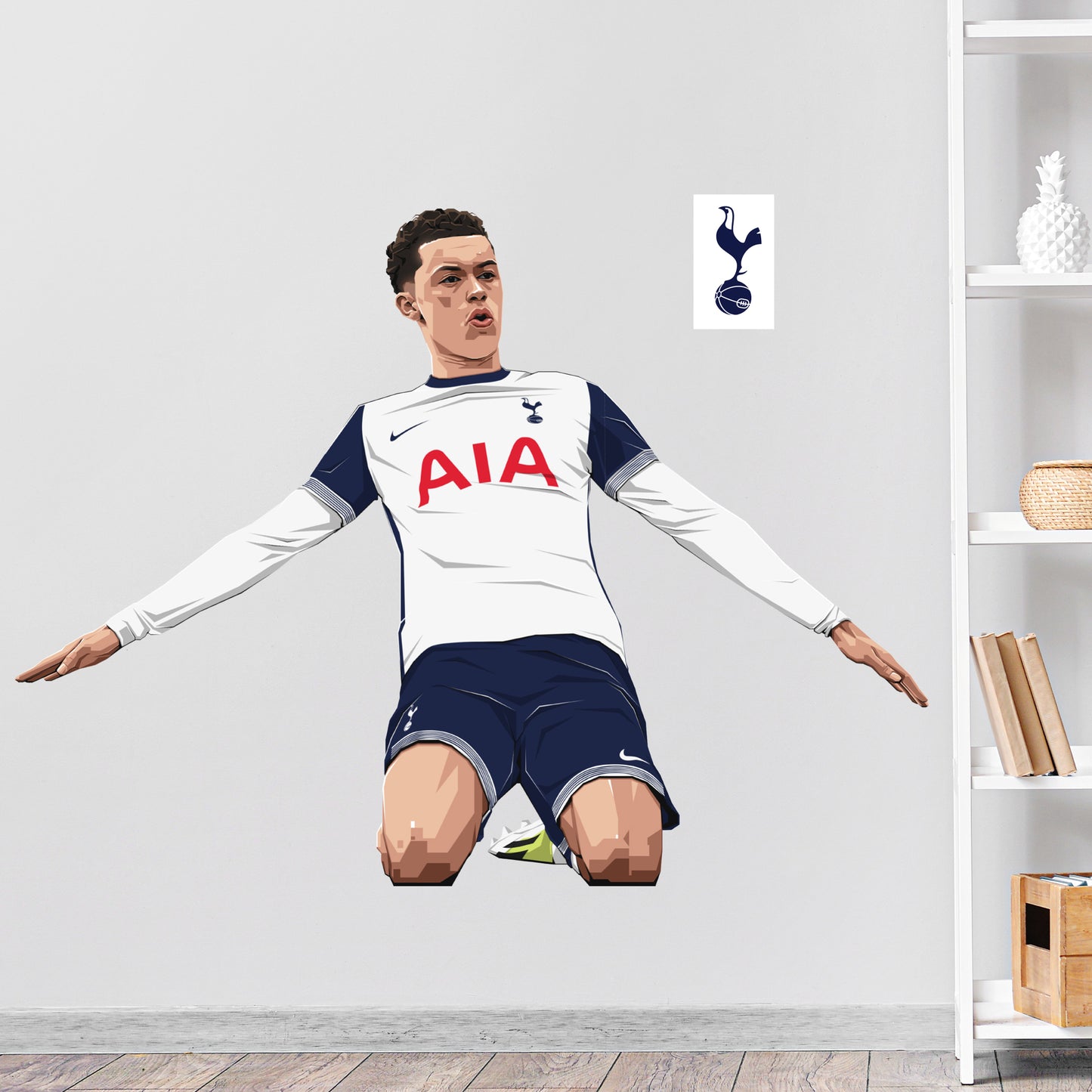 Tottenham Hotspur FC - Brennan Johnson 24-25 Illustration Wall Sticker