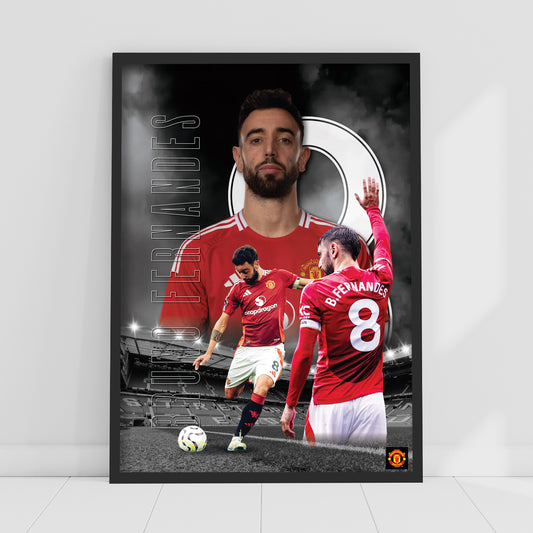 Manchester United FC Print - Bruno Fernandes 24/25 Core Poster