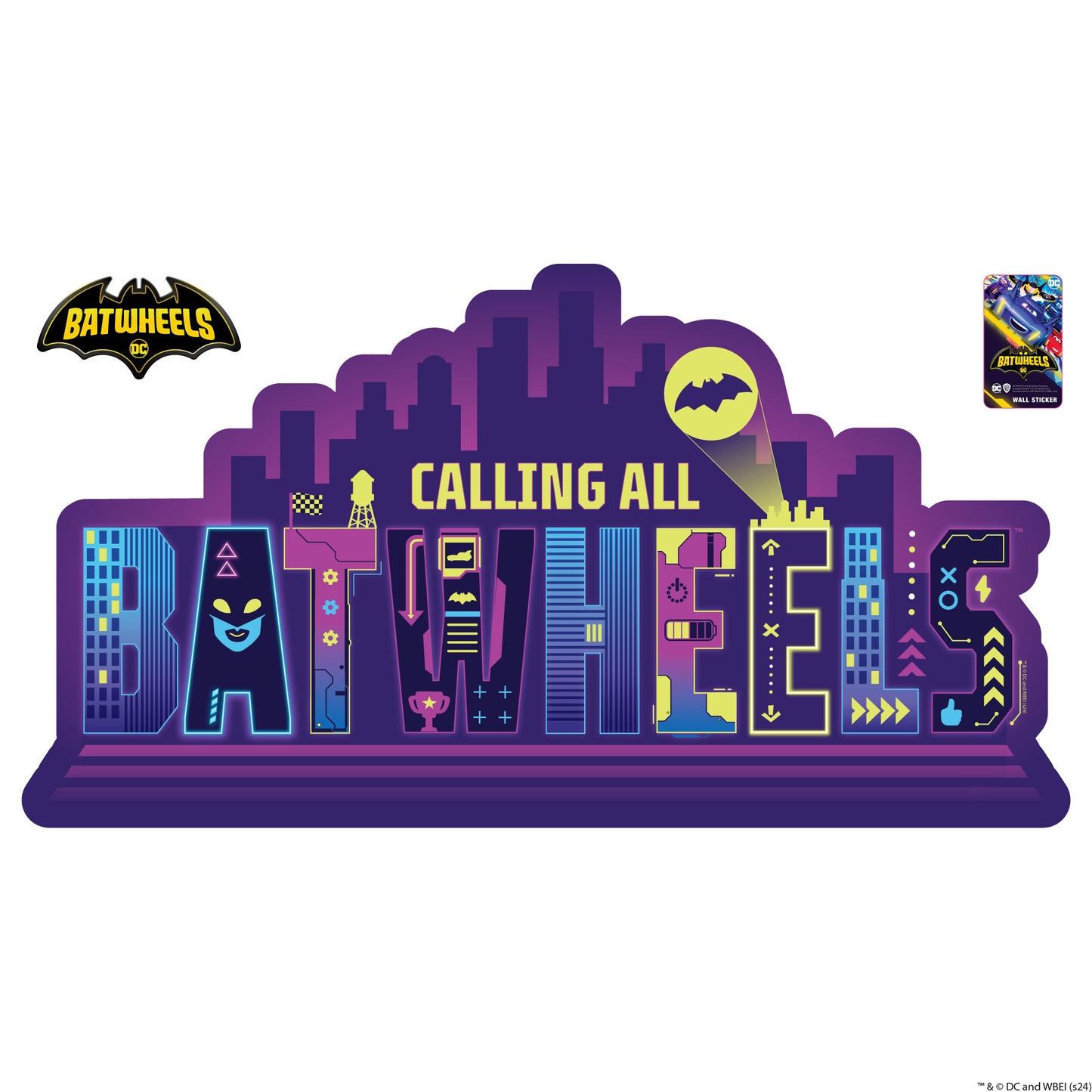 Batwheels™ Wall Sticker - Calling All Batwheels Decal DC Superhero Art