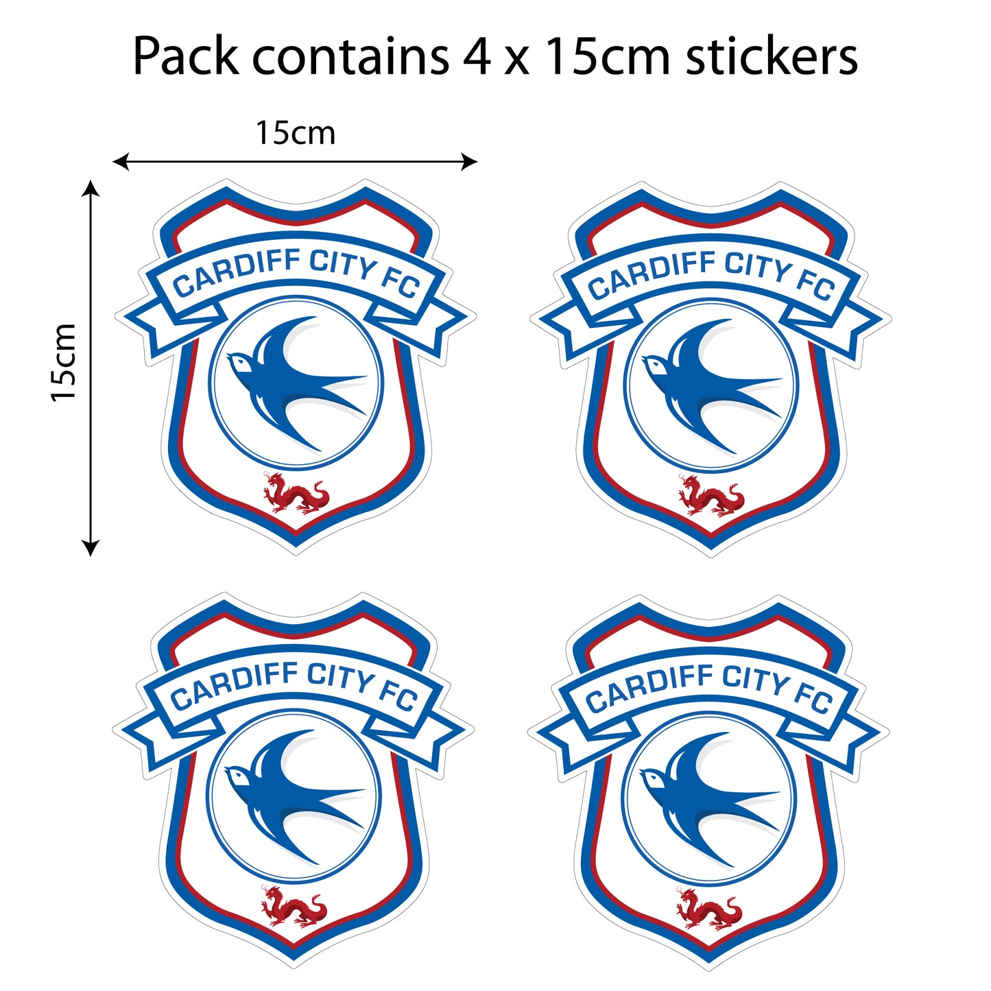 Cardiff Football Club - Car Sticker Pack