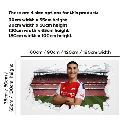 Arsenal FC - Steph Catley 24/25 Broken Wall Sticker + Decal Set