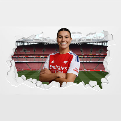 Arsenal FC - Steph Catley 24/25 Broken Wall Sticker + Decal Set