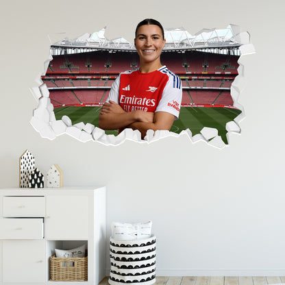 Arsenal FC - Steph Catley 24/25 Broken Wall Sticker + Decal Set