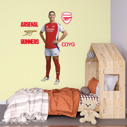 Arsenal FC - Steph Catley 24/25 Player Wall Sticker + Gunners Decal Set