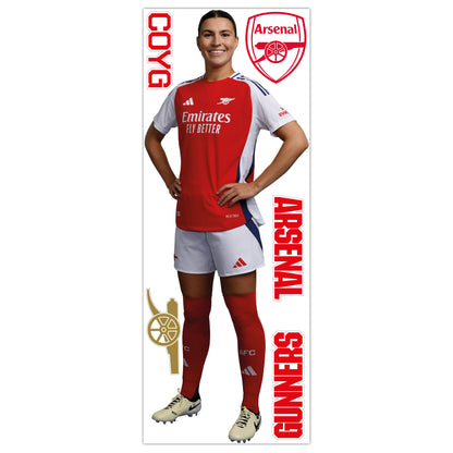 Arsenal FC - Steph Catley 24/25 Player Wall Sticker + Gunners Decal Set