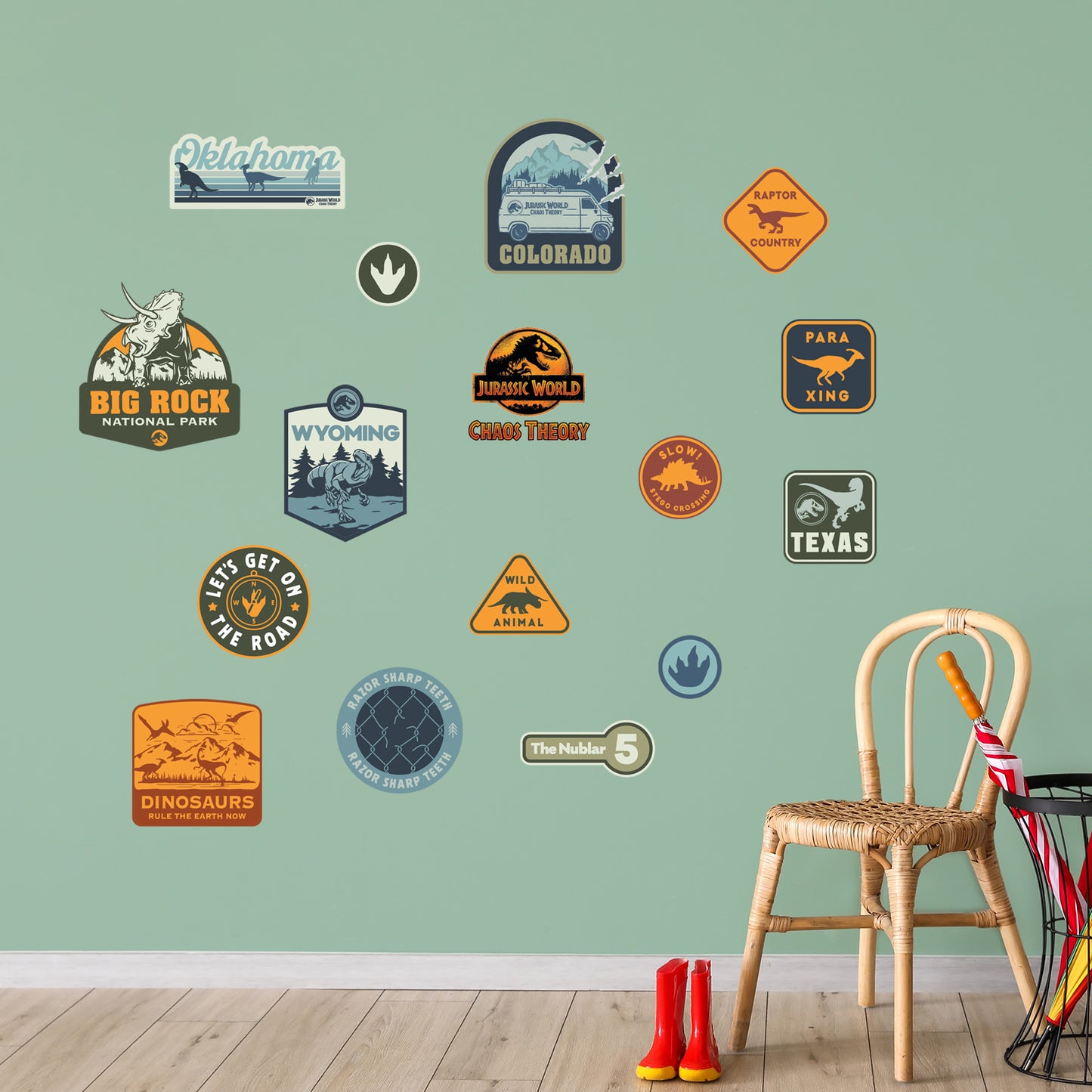 Jurassic Chaos Theory Wall Sticker - Icons Set Wall Art