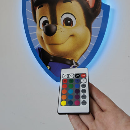 Paw Patrol Chase LED Backlit Wallpop