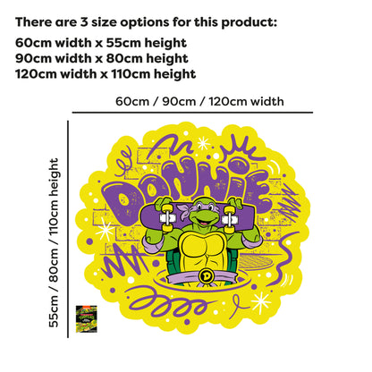 Teenage Mutant Ninja Turtles Wall Sticker - Donnie Graffiti Character Decal TMNT Art