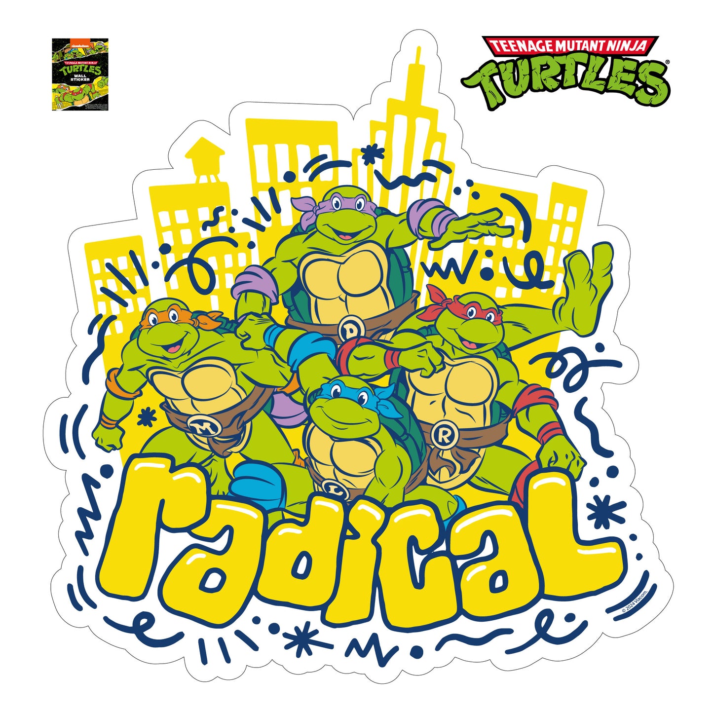 Teenage Mutant Ninja Turtles Wall Sticker - Radical Group Decal TMNT Art