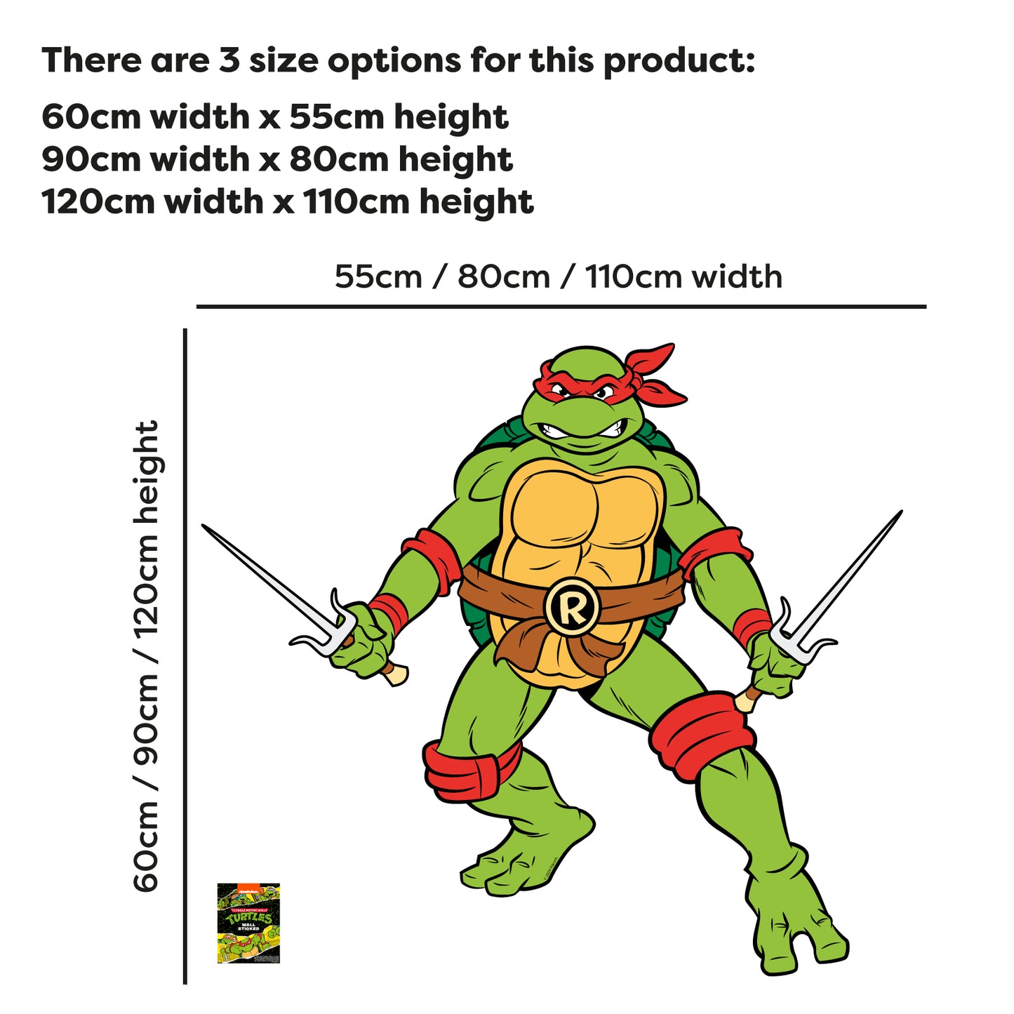 Teenage Mutant Ninja Turtles Wall Sticker - Raph Character Decal TMNT Art