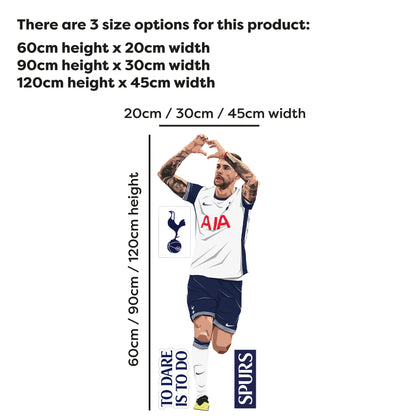 Tottenham Hotspur FC - Cristian Romero 24-25 Illustration Wall Sticker