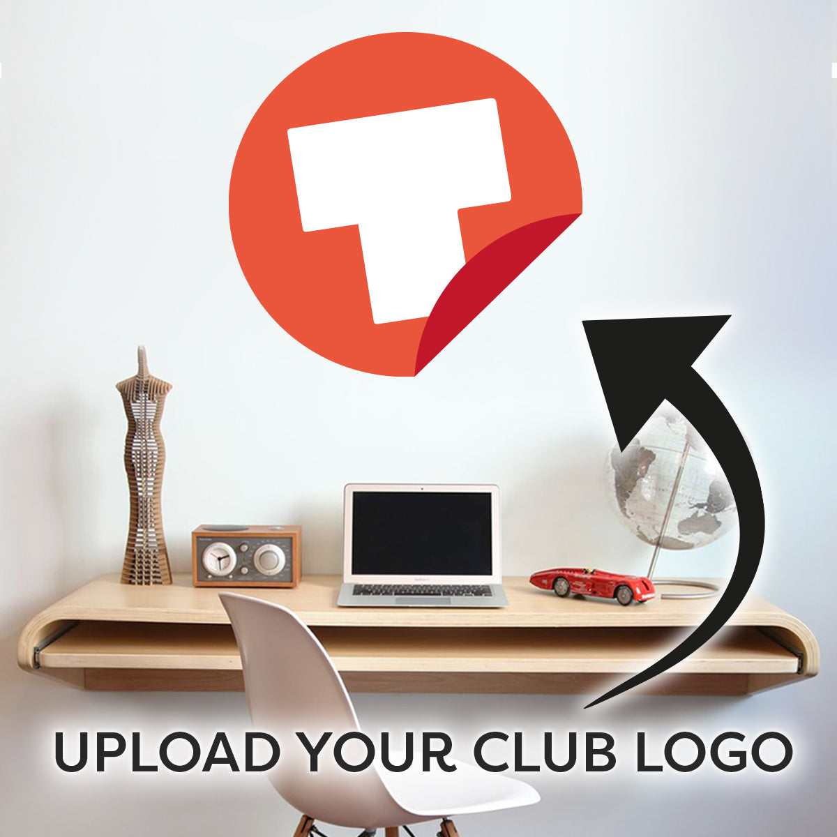 Custom Printed Club Badge Logo Wall Sticker