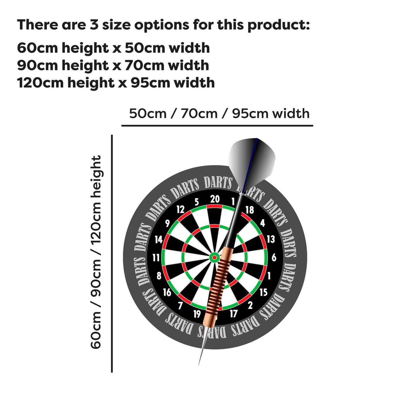 Darts Wall Sticker - DARTS Decal Wall Art