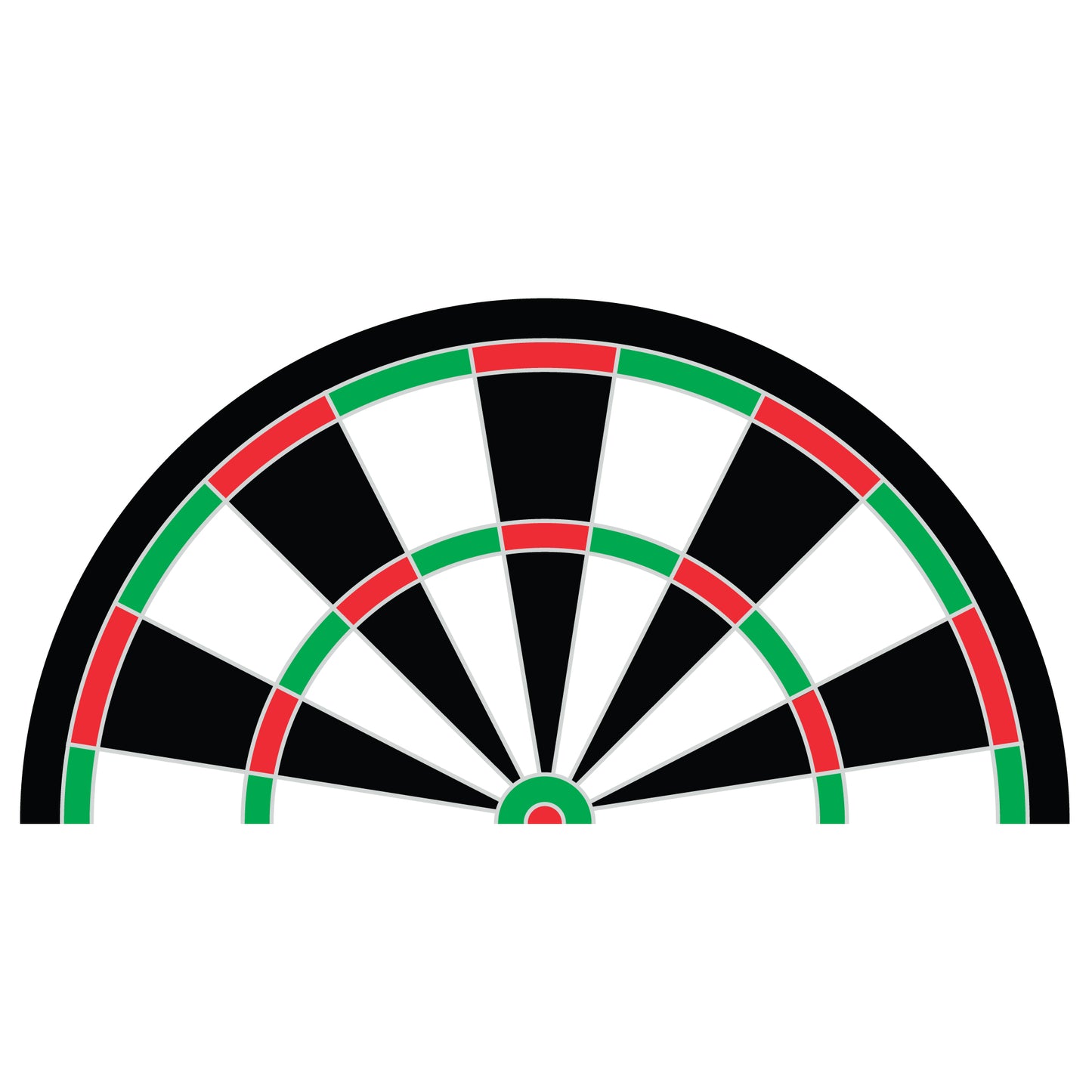 Darts Wall Sticker - Half Dart Board Decal Wall Art