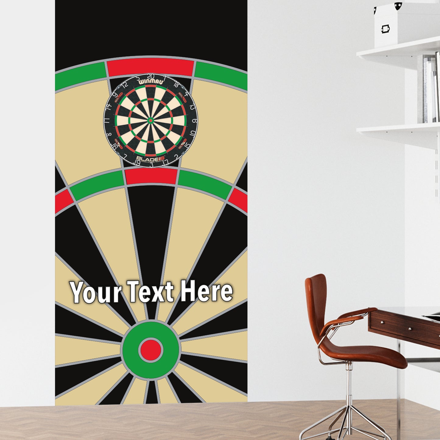 Darts Wall Sticker - Classic Board with Personalised Text Wall Art