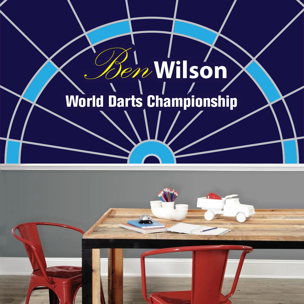 Darts Full Wall Mural - Personalised Name Wall Art