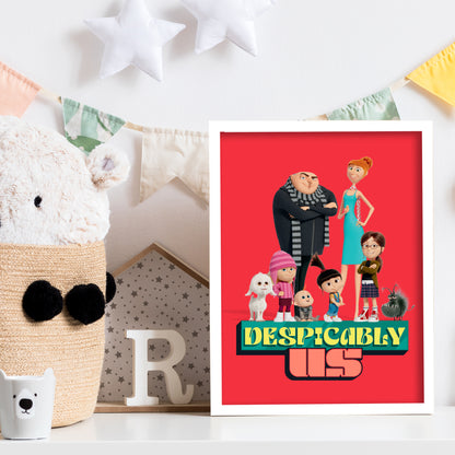 Despicable Me 4 Print - Despicably Us Family Poster Art