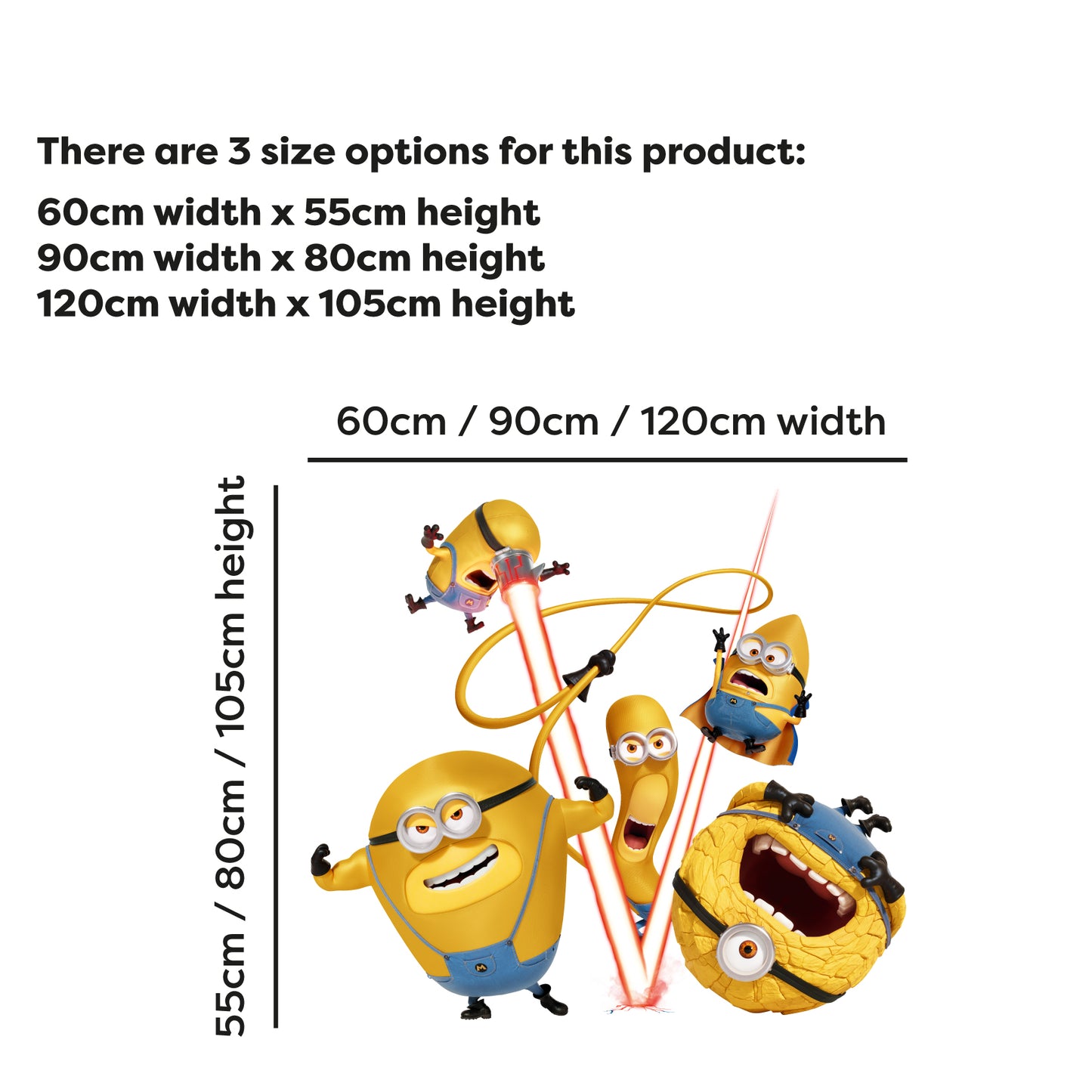 Despicable Me 4 - Mega Minions Group Wall Sticker