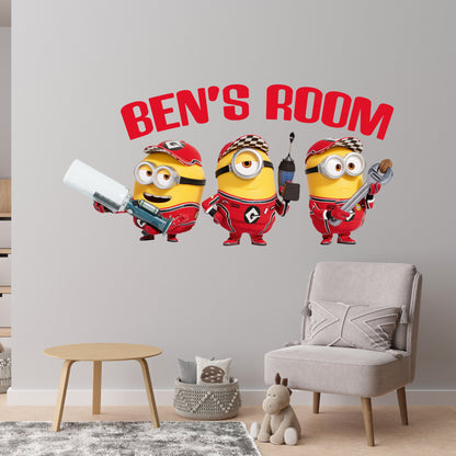 Despicable Me 4 - Minions GruCrew Personalised Wall Sticker