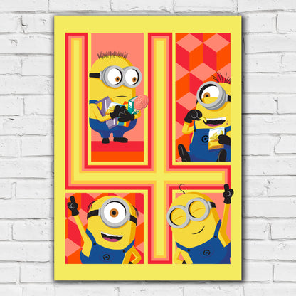 Despicable Me 4 Print - Yellow Minions Poster Art