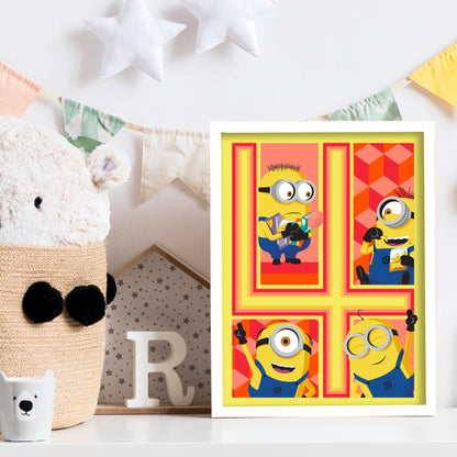 Despicable Me 4 Print - Yellow Minions Poster Art